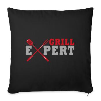 Grill Expert | Colors changeable - Sofa pillowcase 17,3'' x 17,3'' (45 x 45 cm) - black - Front