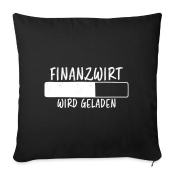 Finanzwirt Spruch Job Lustiges Finanzwirt Geschenk - Sofakissenbezug 45 x 45 cm - Schwarz - Vorne