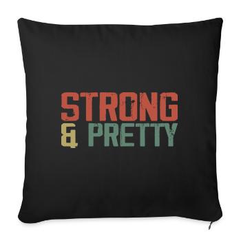 Strong And Pretty Funny Strongman Gym Workout - Housse de coussin décorative 45 x 45 cm - noir - Devant