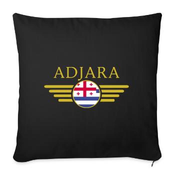 J’aime l’Adjara, T-shirt design de style élégance - Housse de coussin décorative 45 x 45 cm - noir - Devant