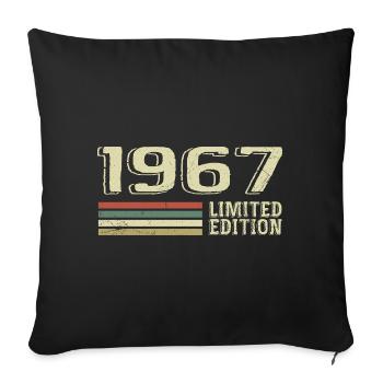 Born in 1967 Birthday 1967 Vintage 1967 - Sofa pillowcase 17,3'' x 17,3'' (45 x 45 cm) - black - Front