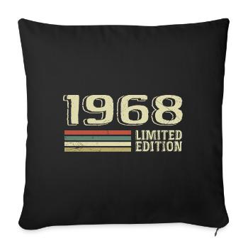 Born in 1968 Birthday 1968 Vintage 1968 - Sofa pillowcase 17,3'' x 17,3'' (45 x 45 cm) - black - Front