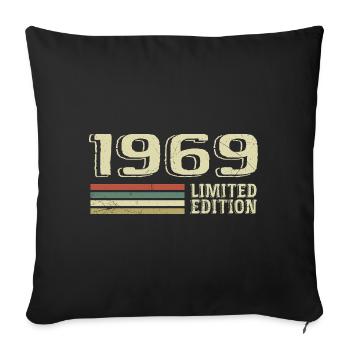 Born in 1969 Birthday 1969 Vintage 1969 - Sofa pillowcase 17,3'' x 17,3'' (45 x 45 cm) - black - Front