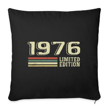 Born in 1976 Birthday 1976 Vintage 1976 - Sofa pillowcase 17,3'' x 17,3'' (45 x 45 cm) - black - Front