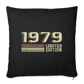 Born in 1979 Birthday 1979 Vintage 1979 - Sofa pillowcase 17,3'' x 17,3'' (45 x 45 cm) - black - Front