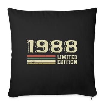 Born in 1988 Birthday 1988 Vintage 1988 - Sofa pillowcase 17,3'' x 17,3'' (45 x 45 cm) - black - Front