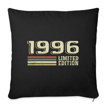Born in 1996 Birthday 1996 Vintage 1996 - Sofa pillowcase 17,3'' x 17,3'' (45 x 45 cm) - black - Front