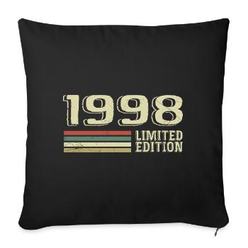 Born In 1998 Birthday 1998 Vintage 1998 - Sofa pillowcase 17,3'' x 17,3'' (45 x 45 cm) - black - Front