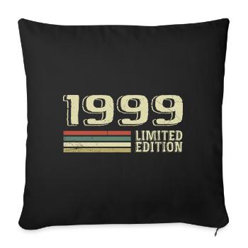 Born in 1999 Birthday 1999 Vintage 1999 - Sofa pillowcase 17,3'' x 17,3'' (45 x 45 cm) - black - Front