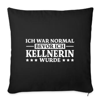 Kellnerin Spruch Kellner Beruf Kellnerin Geschenk - Sofakissenbezug 45 x 45 cm - Schwarz - Vorne