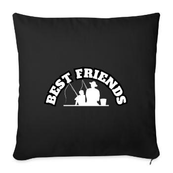 Best Friends Father With Son White - Sofakissenbezug 45 x 45 cm - Schwarz - Vorne