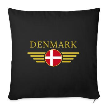 I love Denmark, elegance style design clothing - Sofa pillowcase 17,3'' x 17,3'' (45 x 45 cm) - black - Front
