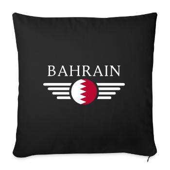 J’aime Bahreïn, T-shirt design de style élégance - Housse de coussin décorative 45 x 45 cm - noir - Devant