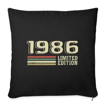 Born in 1986 Birthday 1986 Vintage 1986 - Sofa pillowcase 17,3'' x 17,3'' (45 x 45 cm) - black - Front