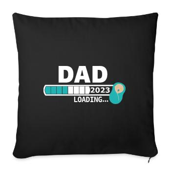 DAD 2023 chargement... - Housse de coussin décorative 45 x 45 cm - noir - Devant