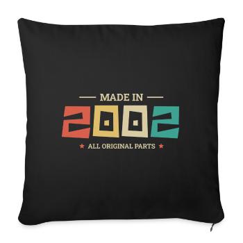 Legendär seit 2002 Original 2002 - Sofakissenbezug 45 x 45 cm - Schwarz - Vorne