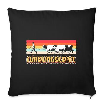 Landwirt Bauer Viehzüchter Milchbauer Geschenkidee - Sofakissenbezug 45 x 45 cm - Schwarz - Vorne