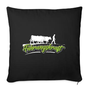 Landwirt Bauer Viehzüchter Milchbauer Geschenkidee - Sofakissenbezug 45 x 45 cm - Schwarz - Vorne