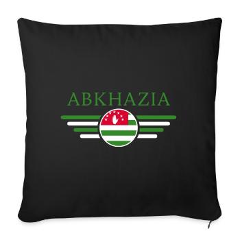 J’aime l’Abkhazie, T-shirt design de style élégance - Housse de coussin décorative 45 x 45 cm - noir - Devant
