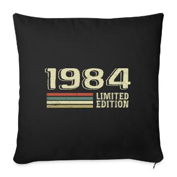 Born in 1984 Birthday 1984 Vintage 1984 - Sofa pillowcase 17,3'' x 17,3'' (45 x 45 cm) - black - Front