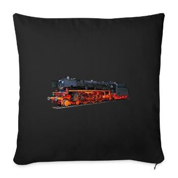 Steam locomotive BR 03 1001 - Sofa pillowcase 17,3'' x 17,3'' (45 x 45 cm) - black - Front