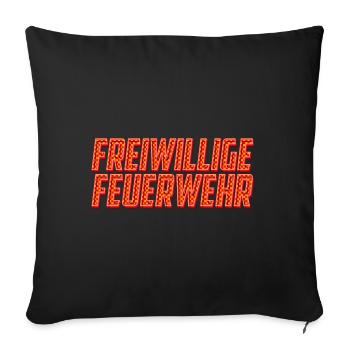 Freiwillige Feuerwehr - Helden des Alltags - Sofakissenbezug 45 x 45 cm - Schwarz - Vorne