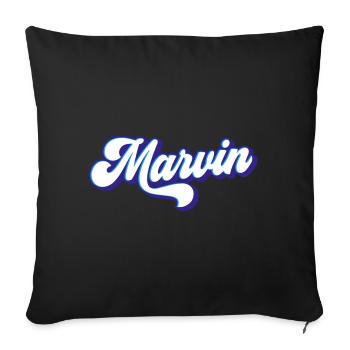 Marvin | Colors changeable - Sofa pillowcase 17,3'' x 17,3'' (45 x 45 cm) - black - Front