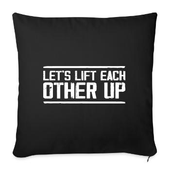 Let's Lift Each Other Up Positive Workout Gym - Housse de coussin décorative 45 x 45 cm - noir - Devant