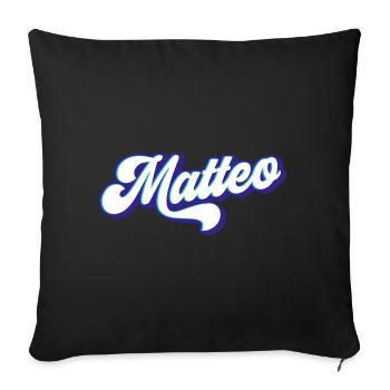 Matteo | Colors changeable - Sofa pillowcase 17,3'' x 17,3'' (45 x 45 cm) - black - Front