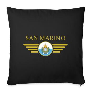 I Love San Marino, Elegance Style Design T-Shirt - Sofa pillowcase 17,3'' x 17,3'' (45 x 45 cm) - black - Front
