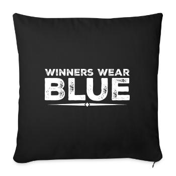 Winners Wear Blue Spirit Wear Team Game Color - Sofa pillowcase 17,3'' x 17,3'' (45 x 45 cm) - black - Front