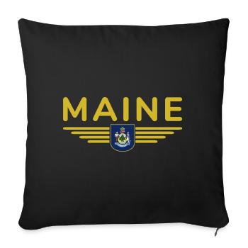 Maine Fan T-Shirt – Perfect for fans! - Sofa pillowcase 17,3'' x 17,3'' (45 x 45 cm) - black - Front