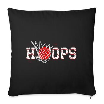 Basketball B-Ball Sport Hoops Gift Idea - Sofa pillowcase 17,3'' x 17,3'' (45 x 45 cm) - black - Front