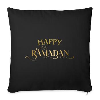 Happy Ramadan Golden - Sofa pillowcase 17,3'' x 17,3'' (45 x 45 cm) - black - Front