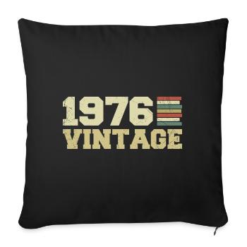 1976 Birthday Gift 1976 Vintage 1976 Gift - Sofa pillowcase 17,3'' x 17,3'' (45 x 45 cm) - black - Front