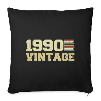 1990 Geburtstagsgeschenk 1990 Jahrgang 1990 Geschenk - Sofakissenbezug 45 x 45 cm - Schwarz - Vorne