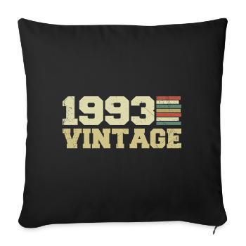 1993 Birthday Gift 1993 Vintage 1993 Gift - Sofa pillowcase 17,3'' x 17,3'' (45 x 45 cm) - black - Front
