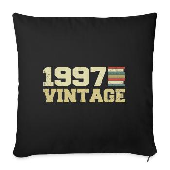 Cadeau 1997 Cadeau Anniversaire 1997 Vintage 1997 - Housse de coussin décorative 45 x 45 cm - noir - Devant