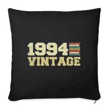 Cadeau 1994 Cadeau Anniversaire 1994 Vintage 1994 - Housse de coussin décorative 45 x 45 cm - noir - Devant