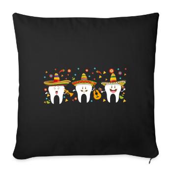 Mexican dentist Cinco De Mayo Zahn - Sofa pillowcase 17,3'' x 17,3'' (45 x 45 cm) - black - Front