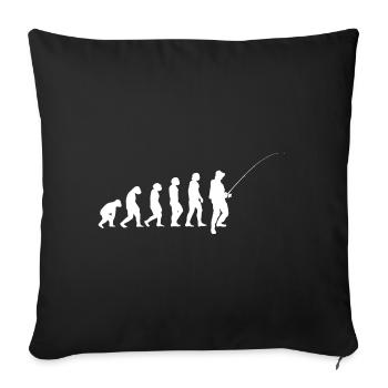 Evolution Angler - Sofakissenbezug 45 x 45 cm - Schwarz - Vorne