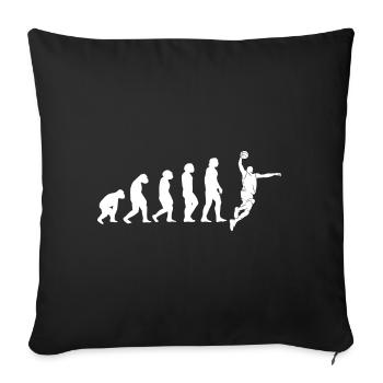 Evolution Basketballer - Sofakissenbezug 45 x 45 cm - Schwarz - Vorne