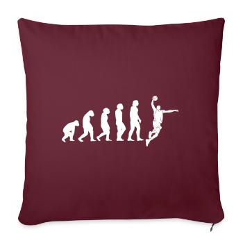 Evolution Basketballer - Sofakissenbezug 45 x 45 cm - Burgunderrot - Vorne