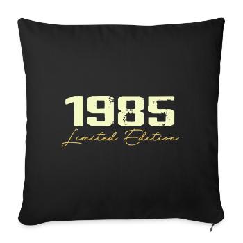 1985 Édition Limitée - 1985 Cadeau D'anniversaire - Housse de coussin décorative 45 x 45 cm - noir - Devant