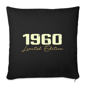 1960 Édition Limitée - 1960 Cadeau D'anniversaire - Housse de coussin décorative 45 x 45 cm - noir - Devant