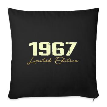 1967 Édition Limitée - 1967 Cadeau D'anniversaire - Housse de coussin décorative 45 x 45 cm - noir - Devant