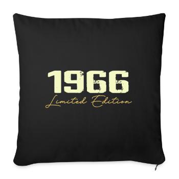 1966 Édition Limitée - 1966 Cadeau D'anniversaire - Housse de coussin décorative 45 x 45 cm - noir - Devant