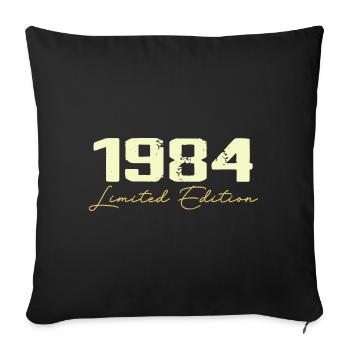 1984 Édition Limitée - 1984 Cadeau D'anniversaire - Housse de coussin décorative 45 x 45 cm - noir - Devant