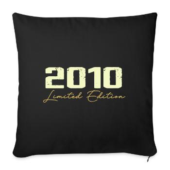 2010 Édition Limitée - 2010 Cadeau D'anniversaire - Housse de coussin décorative 45 x 45 cm - noir - Devant