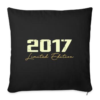 2017 Édition Limitée - 2017 Cadeau D'anniversaire - Housse de coussin décorative 45 x 45 cm - noir - Devant